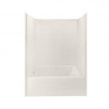 Aker 141394-000-007-100 - 6042STT AcrylX Alcove Left-Hand Drain One-Piece Tub Shower in Biscuit