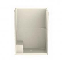 Aker 141392-000-004-100 - 16034STTS AcrylX Alcove Center Drain One-Piece Shower in Bone