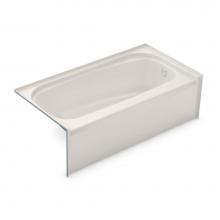 Aker 142008-058-007-084 - TOF-3060 AcrylX Alcove Left-Hand Drain Homestead Bath in Biscuit