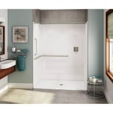 Aker 141462-R-000-007 - OPS-6036 AcrylX Alcove Center Drain One-Piece Shower in Biscuit - ANSI Grab Bar