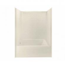 Aker 141394-000-004-100 - 6042STT AcrylX Alcove Left-Hand Drain One-Piece Tub Shower in Bone