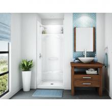 Aker 142018-000-004 - KDS 3232 31.875 in. x 32 in. x 76 in. 4-piece Alcove Shower with No Seat, Center Drain in Bone