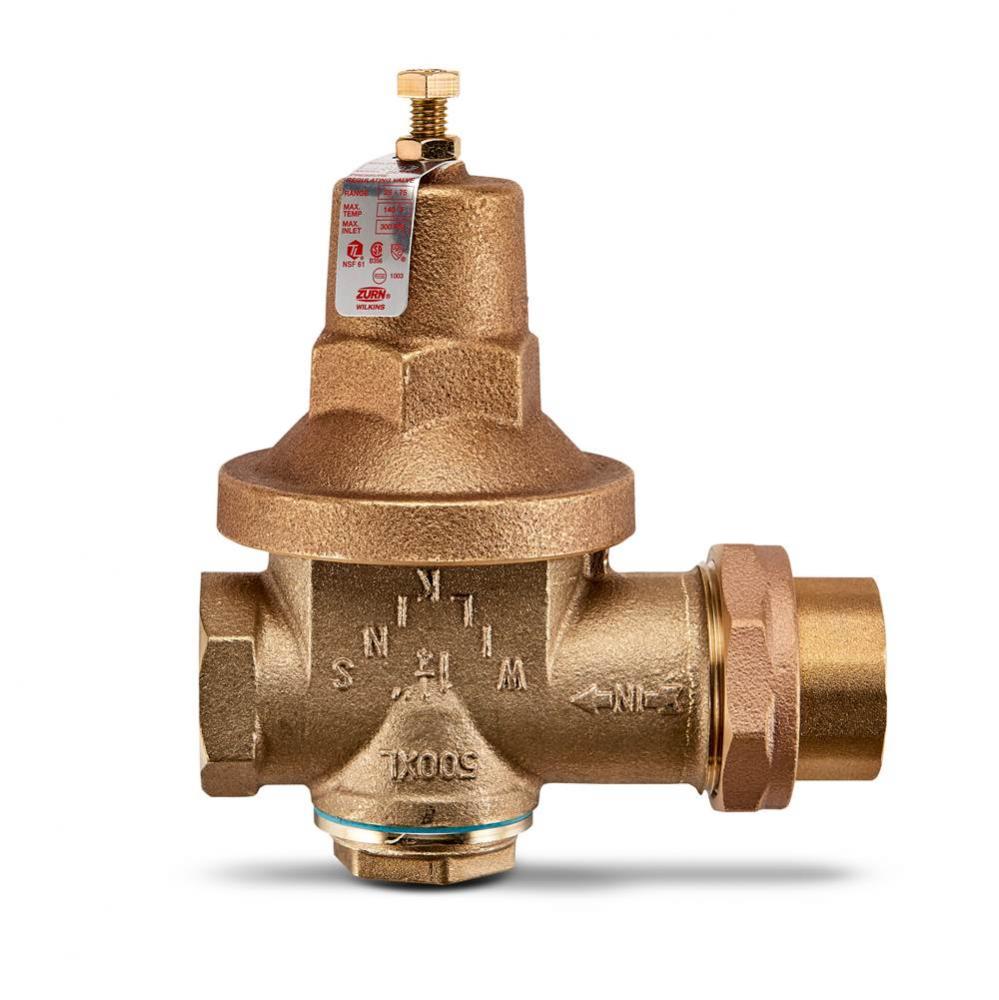 1-1/4'' 500XL Water Pressure Reducing Valve with a spring range from 10 psi to 125 psi,