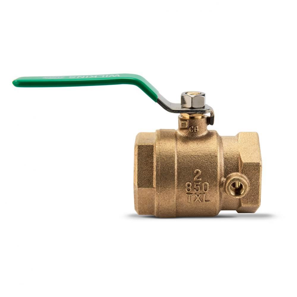 2'' 850Xl Full Port Bronze Ball Valve, Tapped