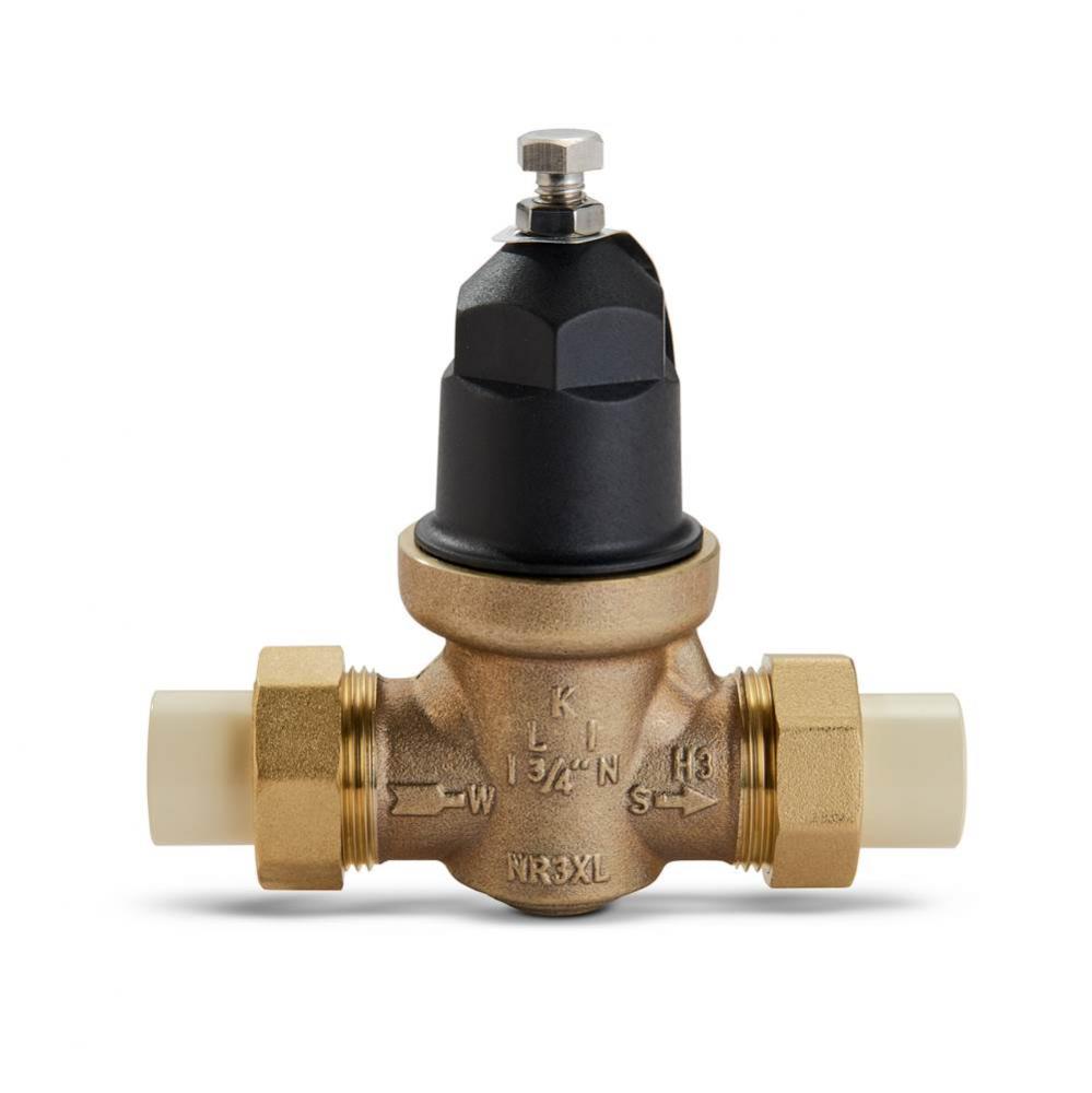 3/4'' NR3XL Pressure Reducing Valve with double union FNPT connection and CPVC tailpiece