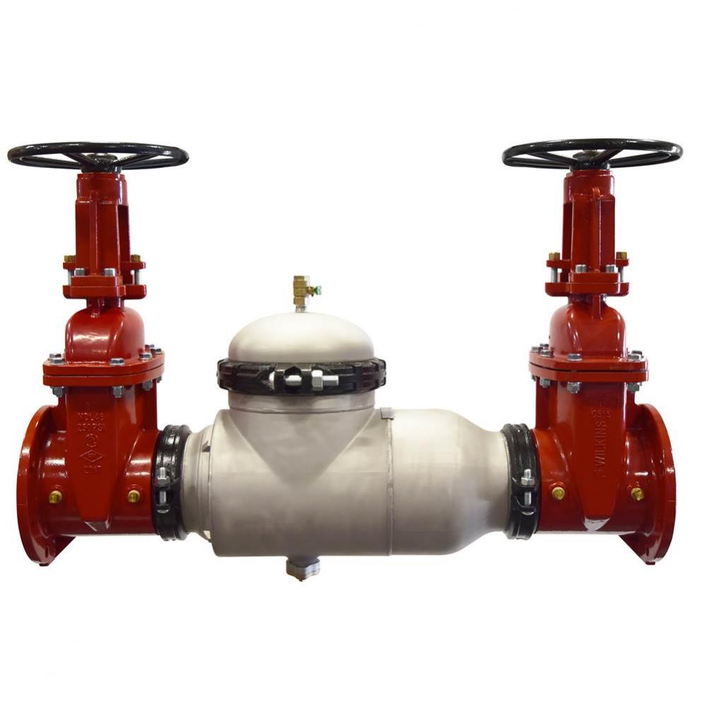 Double Check Valve, Lead-Free, SS Grooved Body, Flanged OSY x Flanged OSY