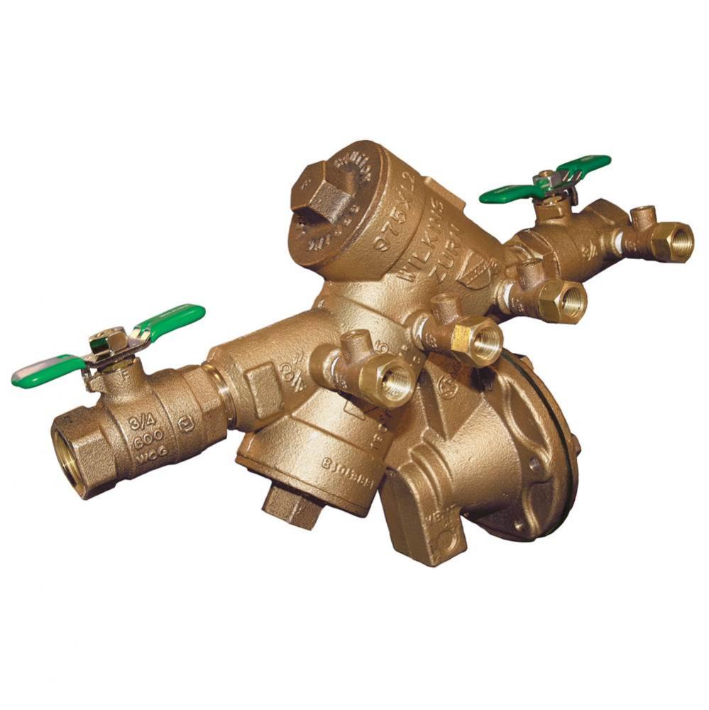 2'' 975Xl2 Reduced Pressure Principle Backflow Preventer With Union Ball Vlvs