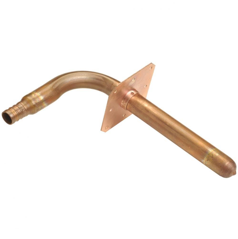 Copper Stubout - 8'' Elbow - 1/2'' Barb x 1/2'' Nominal with Nailing
