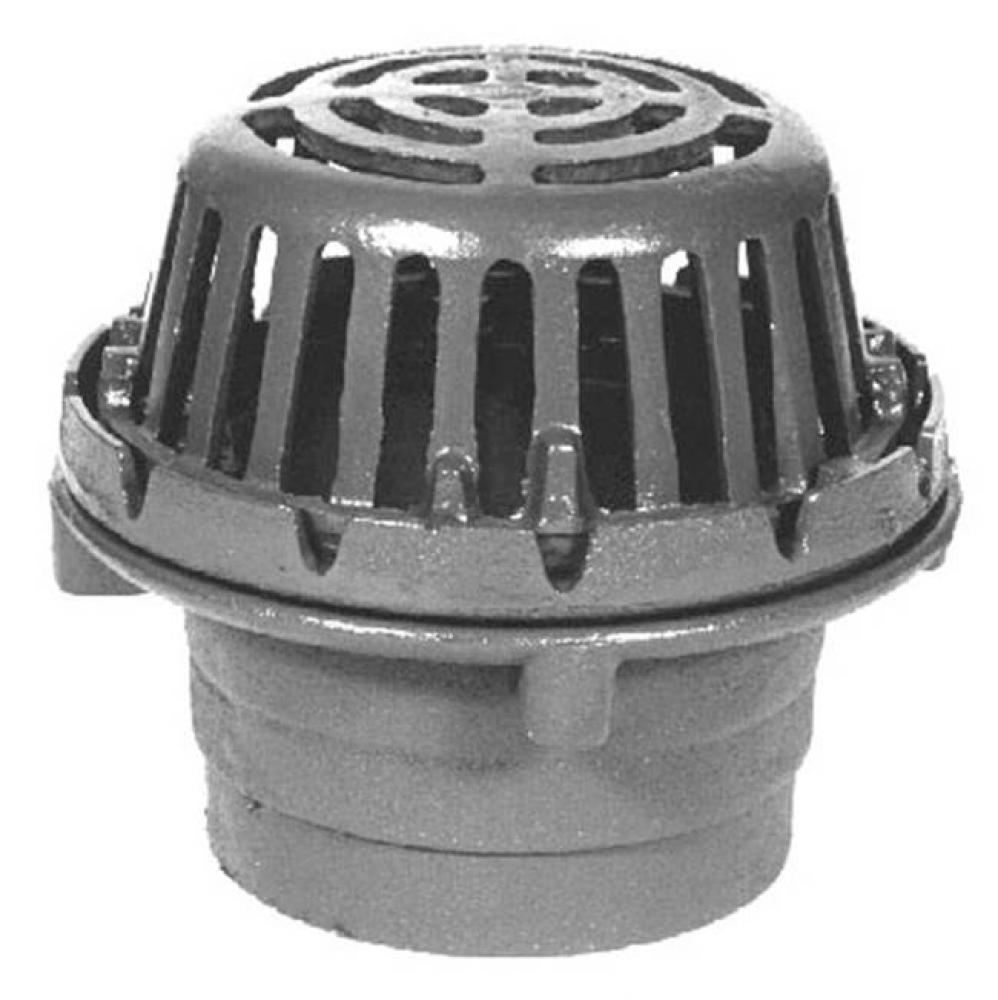 Z125 8-3/8'' Dia Roof Drain 3'' No Hub with Poly Dome