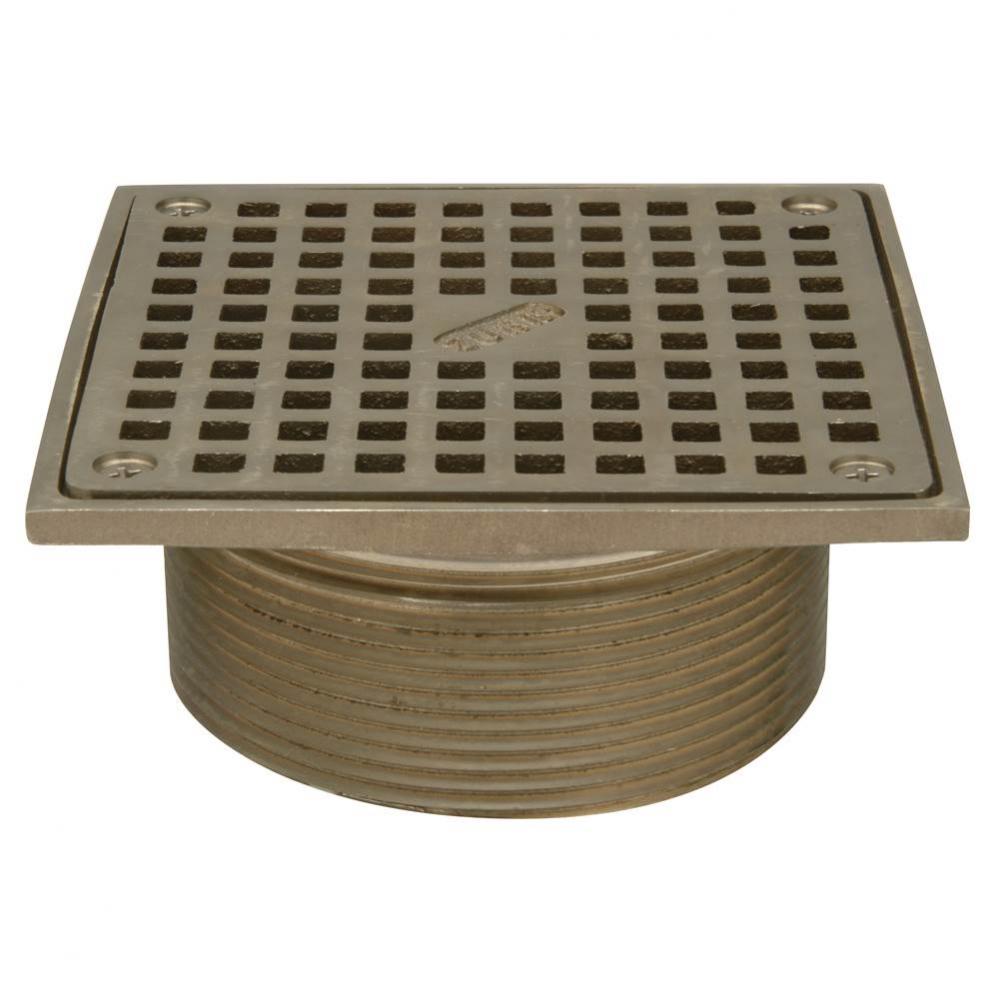 ZN400S Pol Nickel 8'' Square Adjustable ''Type S''  Strainer Top Ass