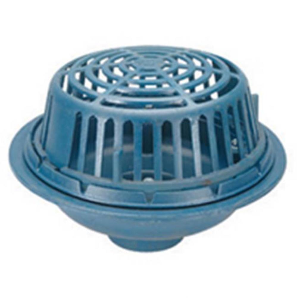Z100 15'' Diameter Roof Drain with Polydome, 6'' No-Hub Outlet and Deck Plate