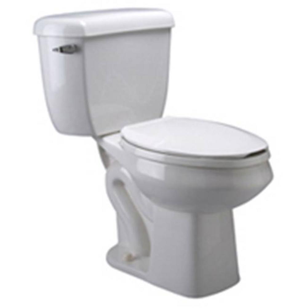 2-Piece Pressure-Assist, Siphon Jet Toilet, 1.6 gpf, Elongated, Standard Height, White Vitreous Ch