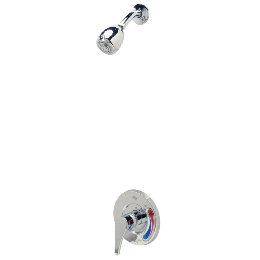 Temp-Gard® III Pressure-Balanced Shower Valve With Wall-Mount Shower Head and NPT Connections