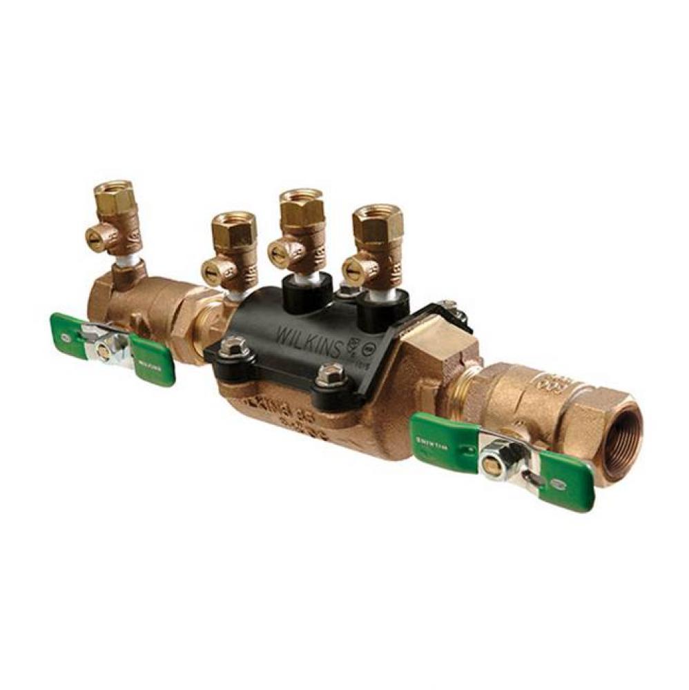 1-1/2'' 350Xl Double Check Backflow Preventer, With Sae Flare Test Fitting