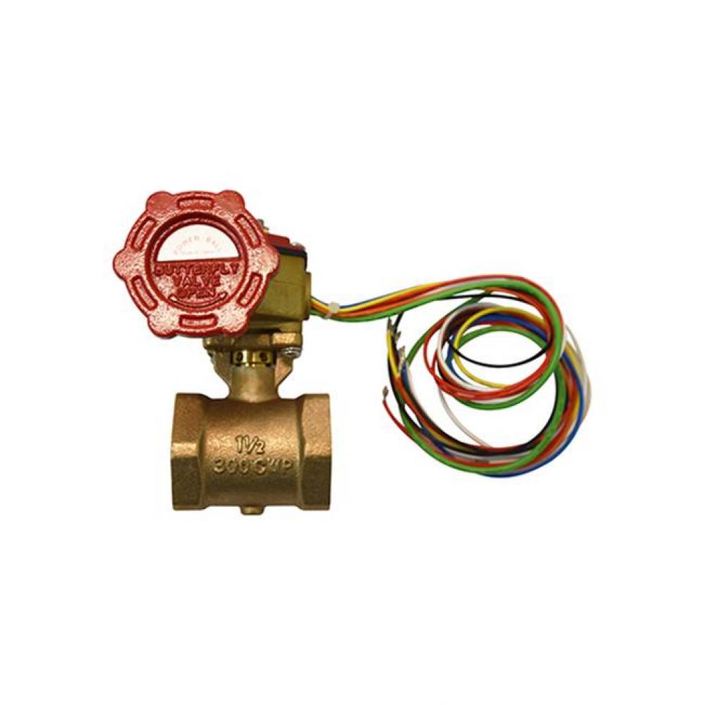 2'' Fire Butterfly valve, brass, threaded, w/supervisory switch