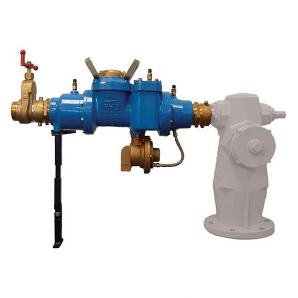 Hydrant Backflow Meter Valve, FNPT x FNPT, Cubic Meter, Less Hose Connections