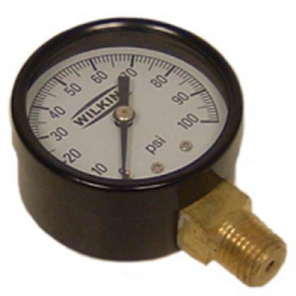 Pressure Gauge, 1/4'' MNPT, 0-100 psi