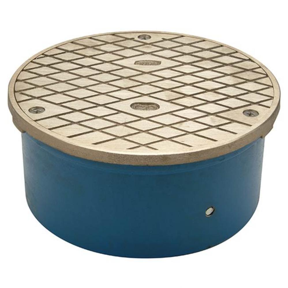 Finished Area Floor Access Housing - 3-inch Round Nickel Bronze Cover