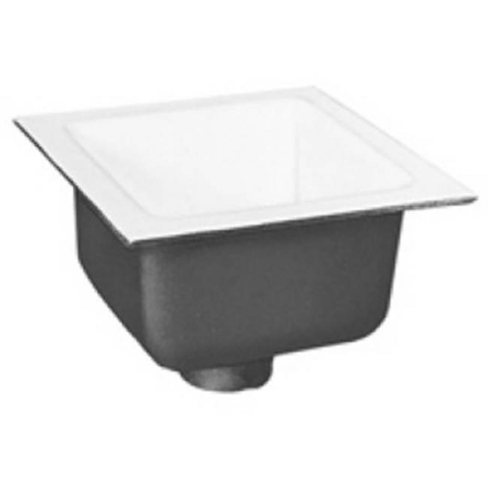 FD2375 12''x12'' Floor Sink Body and Dome Strainer, 6'' Sump Depth,