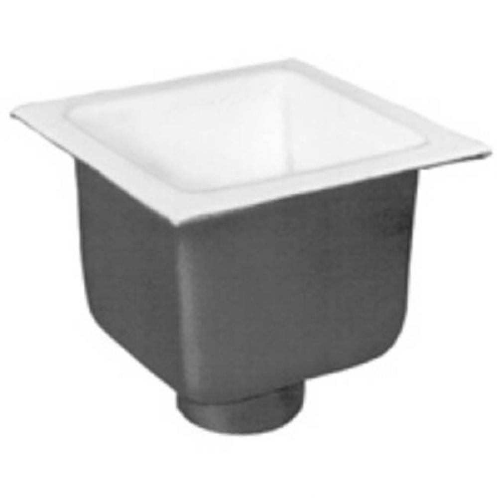 FD2376 12''x12'' Floor Sink Body and Dome Strainer, 8'' Sump Depth,