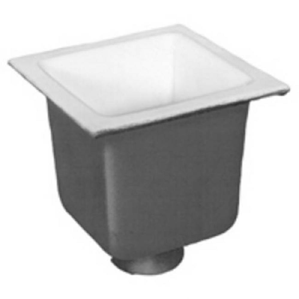 3-inch No-Hub Floor Sink Body with 10-inch Sump Depth and Half Grate