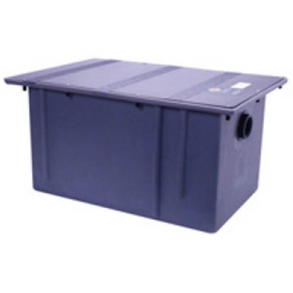 GT2702 10-GPM Polyethylene Grease Trap w/ Flow Control w/ Plate