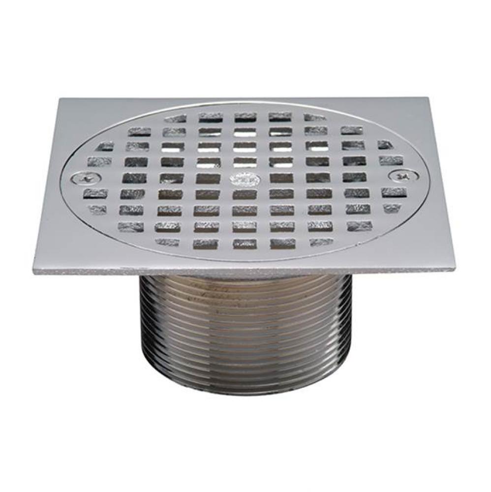 Top Square Polished Chrome Top Assembly for The FD2254 Floor Drain