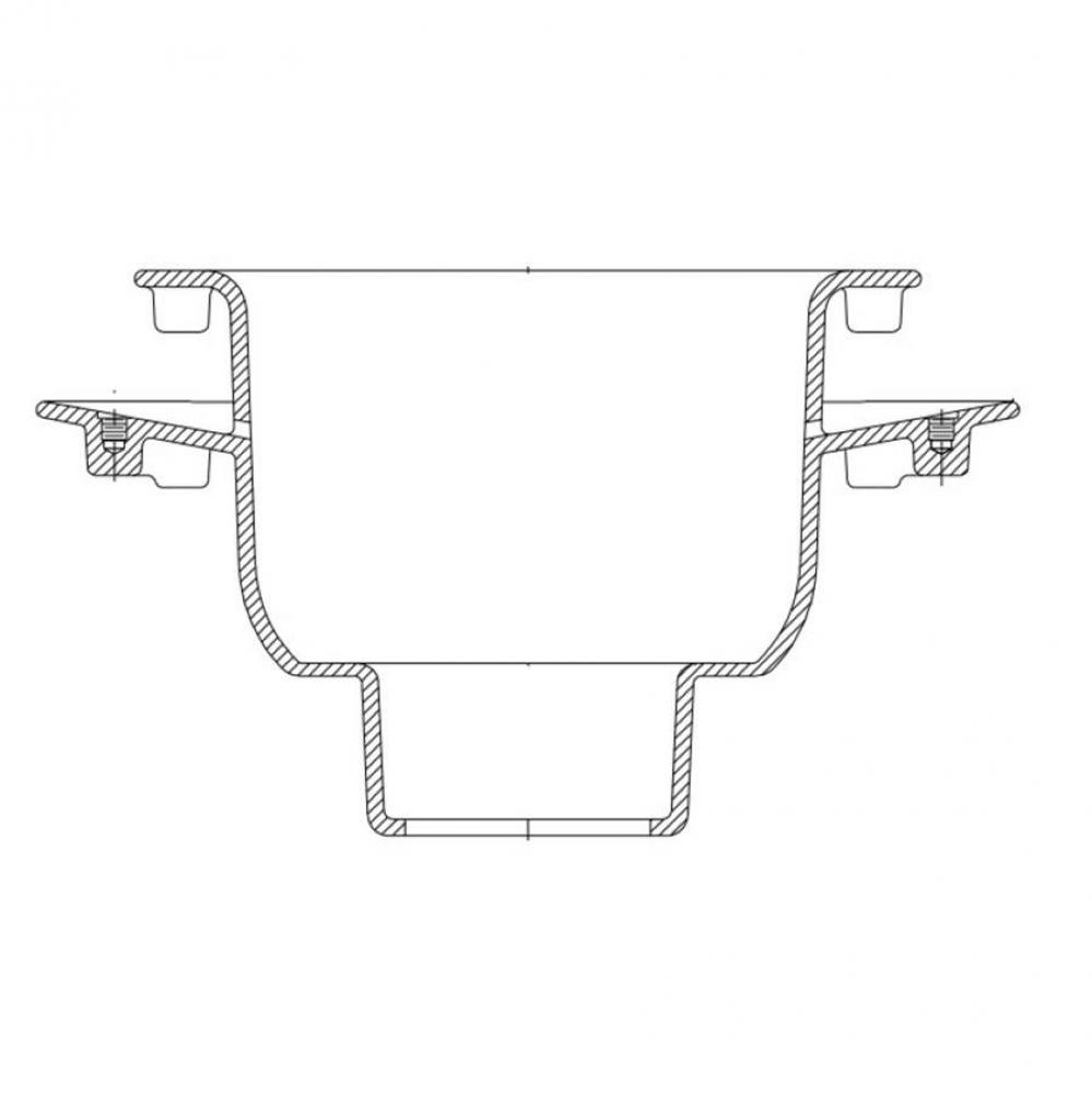 Z1900 12X12X6 Deep Flanged 2NH Floor Sink P.N. 531350101-USA