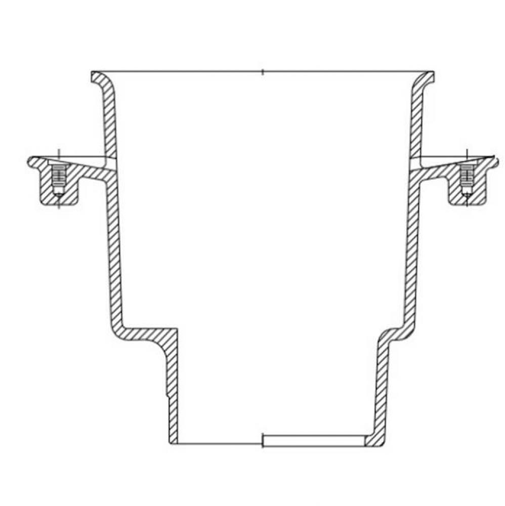 Z1910 8x8x6 Deep Flanged 4IC Floor Sink P.N. 567550151