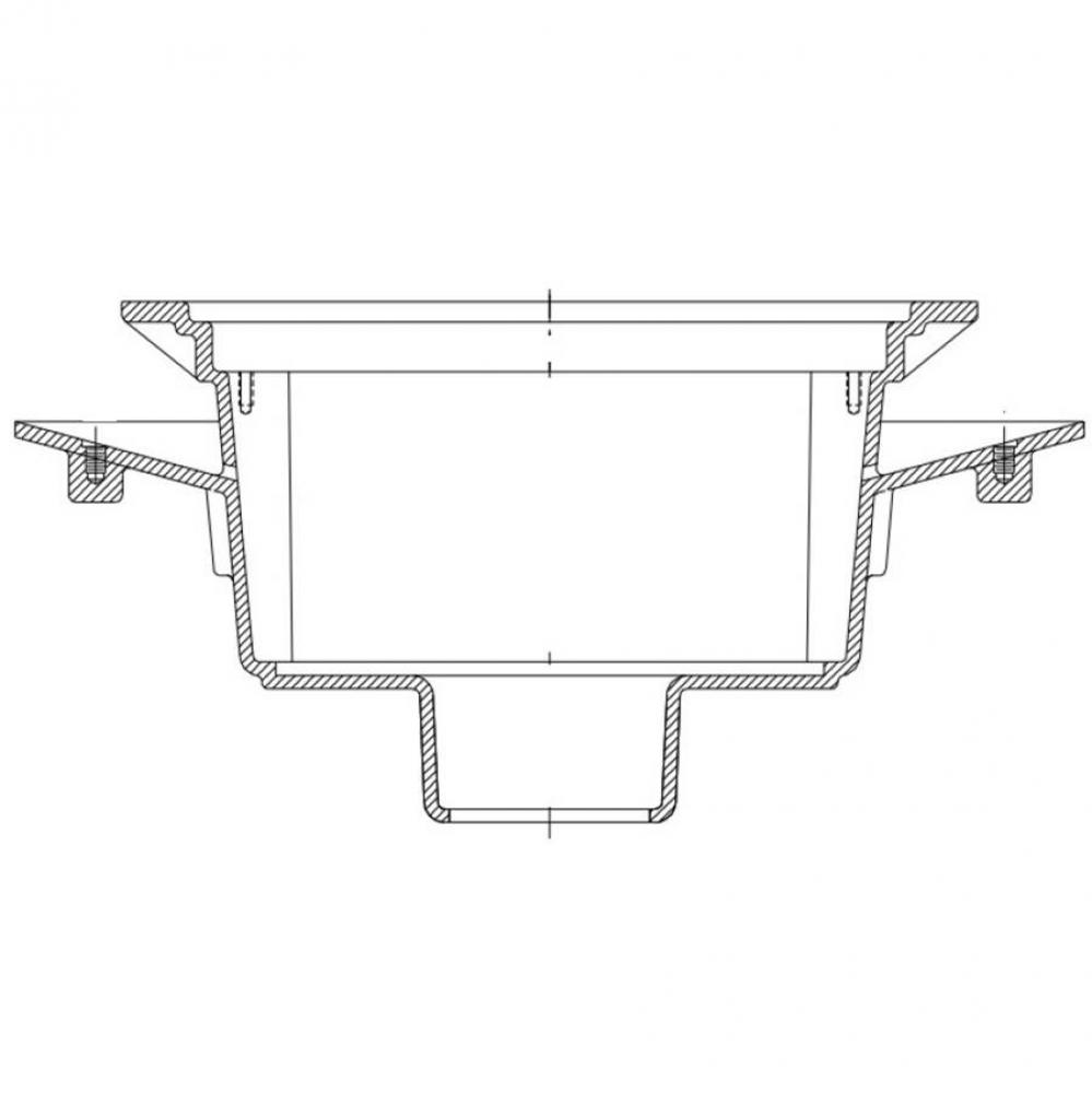 Z1920 AR Ctd CI Body 16 x 16 x 7 Deep w/ 3'' NL Outlet and Flange P.N. 246640441