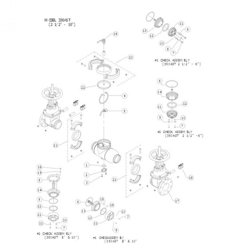 REPAIR KIT, CHECK ASSY, 2-1/2'' 375AST -OR- 350AST 2