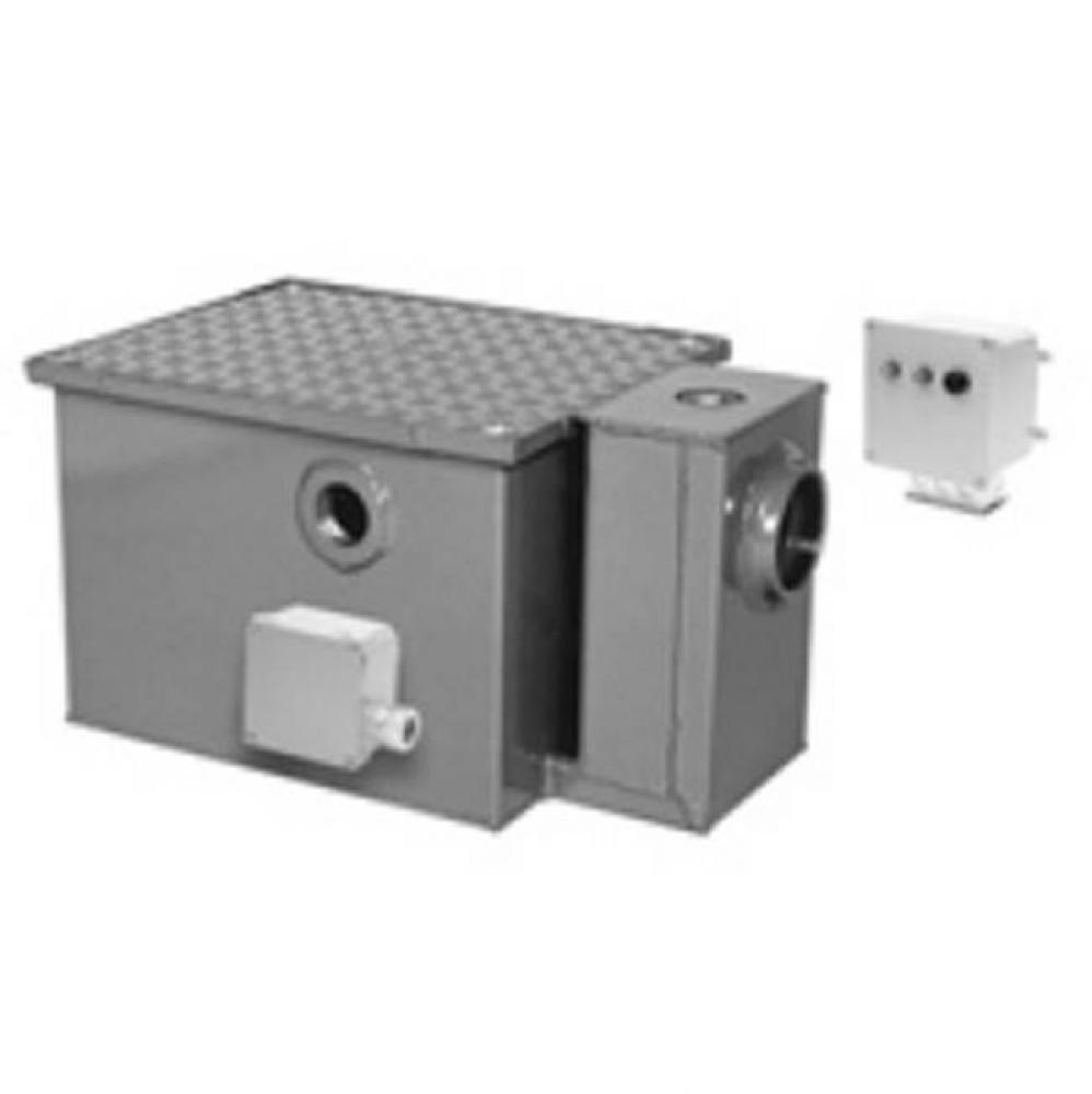 ARC Fab Steel 20-GPM Oil Interceptor w/ 3'' Threaded Connections-Oil Level Sensor