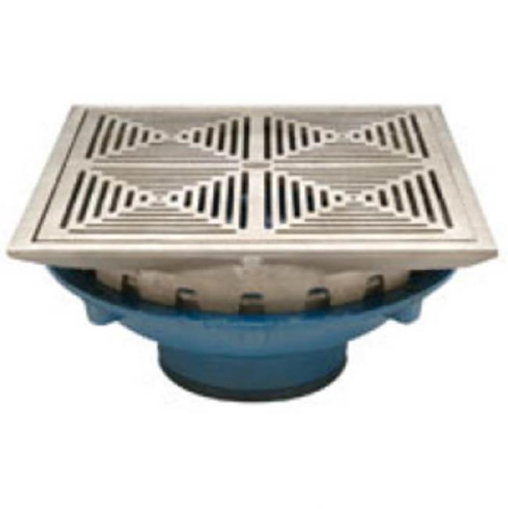 12'' Sq CI Prom Deck Drain-Perforated Extension
