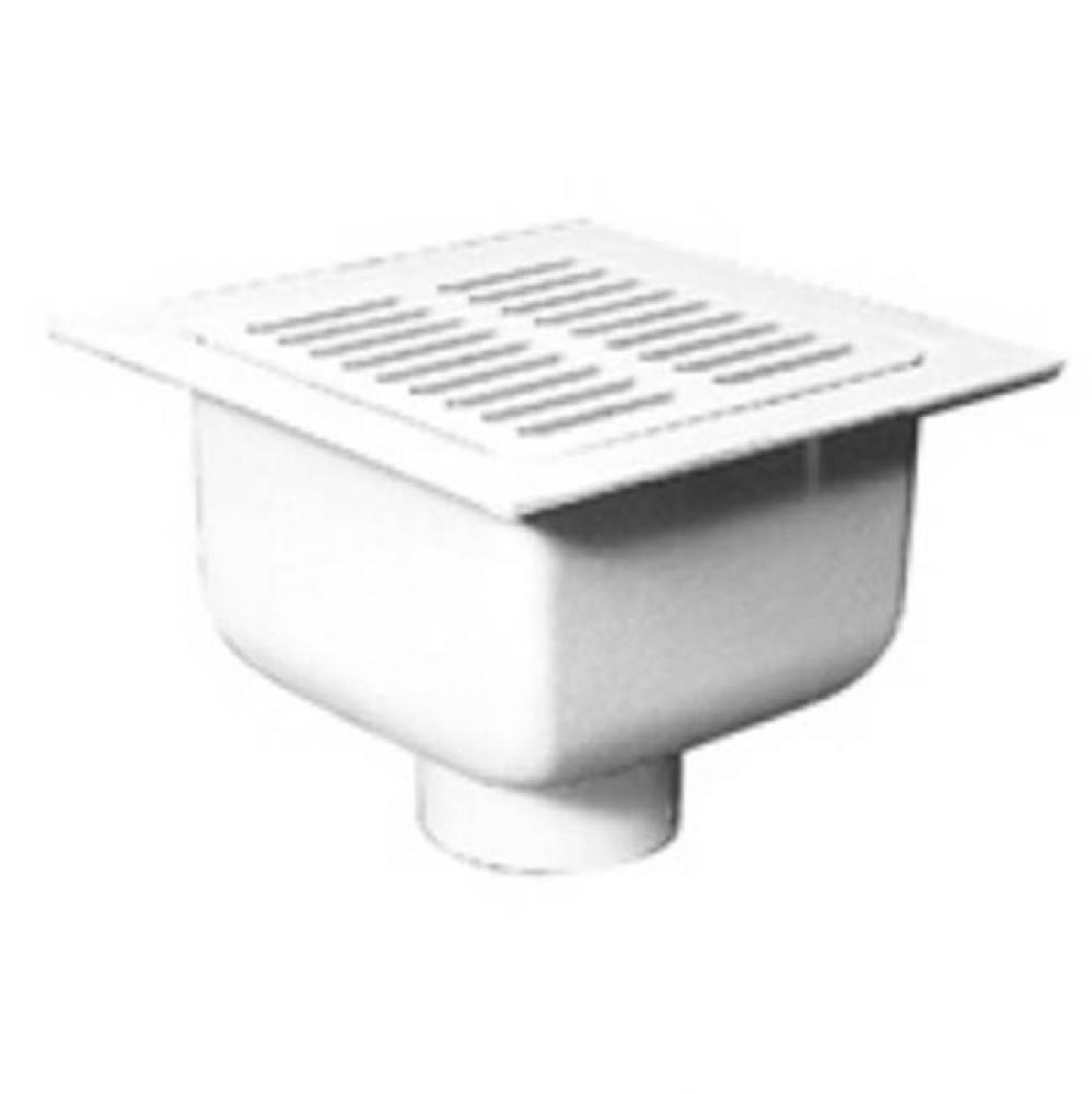 16''Sq X 7'' Ni Brz A.R.C. Floor Sink w/ Full Grate