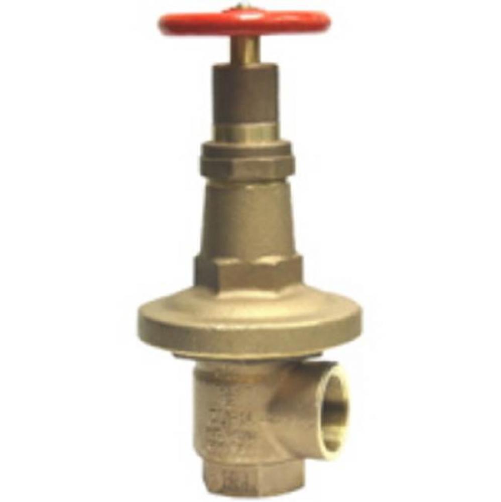 Fire Hose Valve, FNPT x FNPT, Angle, Chrome