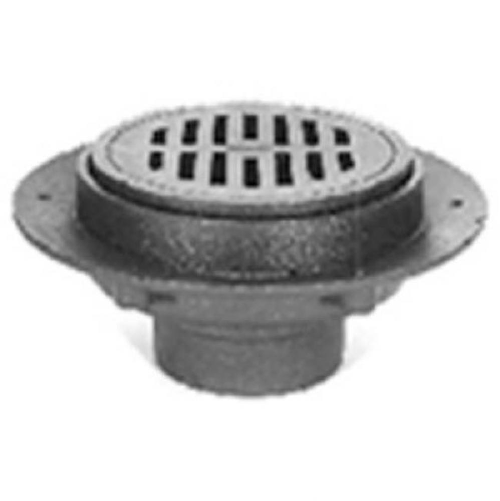 Z520 9'' Dia Adjustable Heavy Duty Drain 3'' Neo Loc Body-Duresist Grte-Bucket