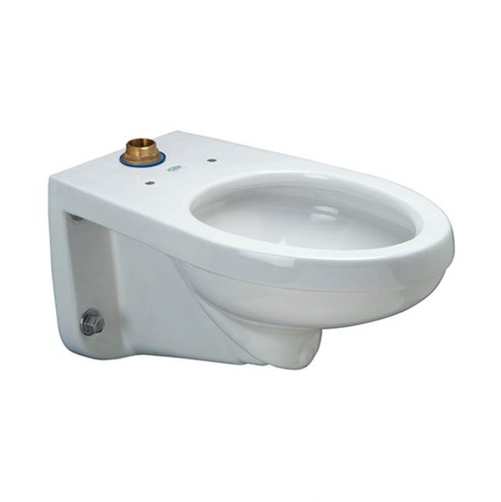Wall-Hung Siphon-Jet Toilet Bowl, Elongated, Top Spud, ZurnSHIELD™, White Vitreous China