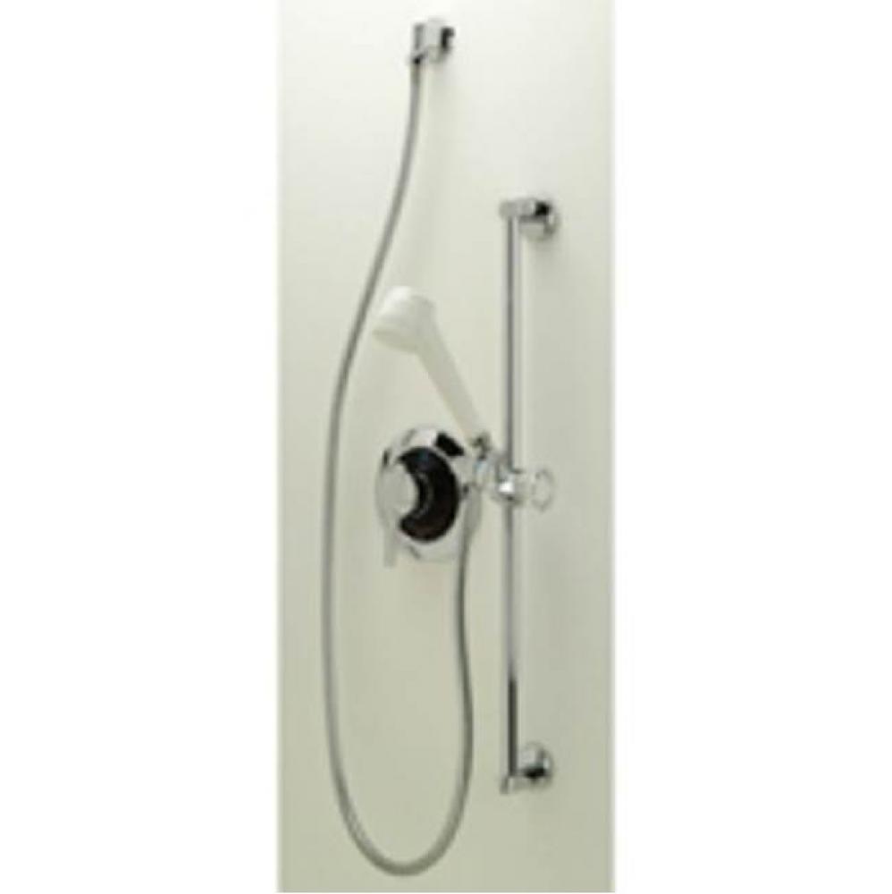 Temp-Gard® I Pressure-Balanced Hand Wall Shower Unit with 24'' Slide Bar and 60&apo