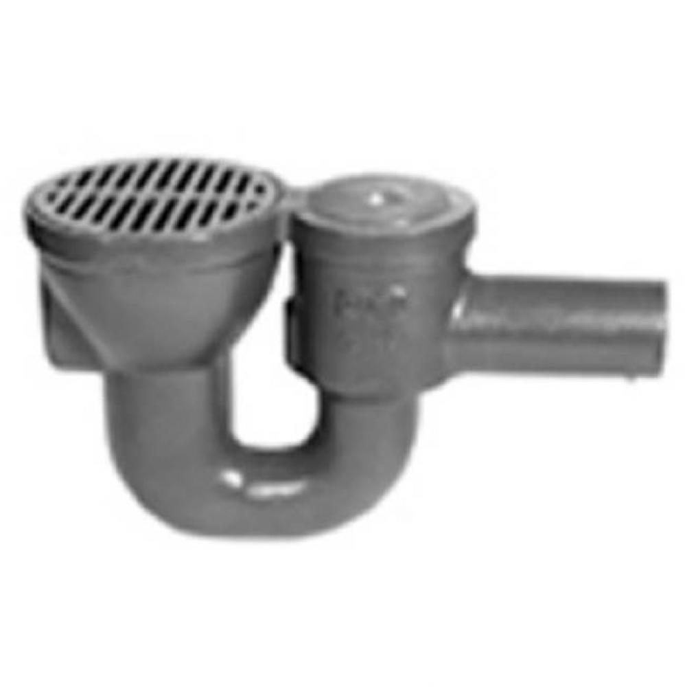 9'' Dia Top Medium Duty 3'' Spigot P-Trap Drain