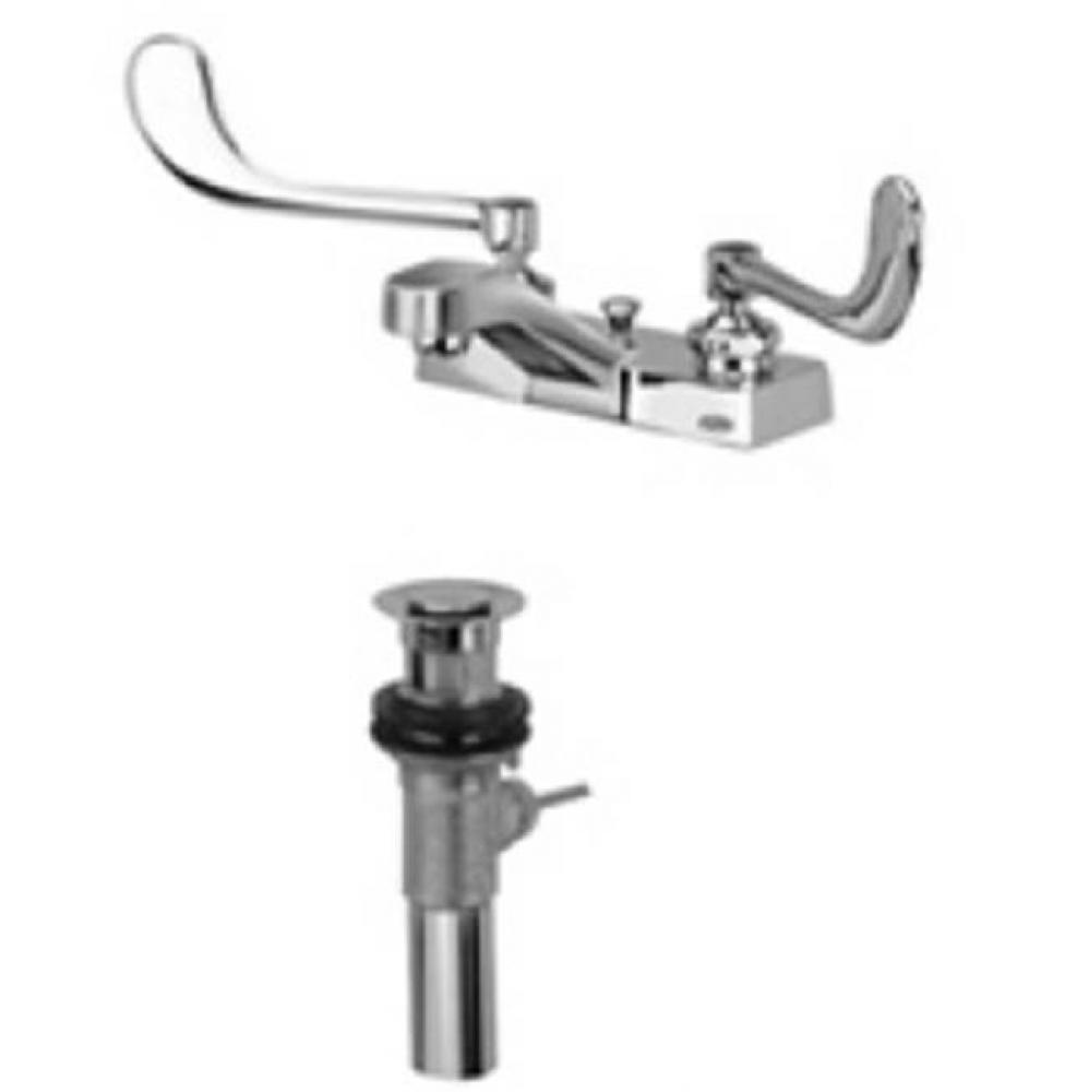 -XL 4''CENTERSET FAUCET W/6''BRASS WRIST BLADE HANDLES LEAD FR W/''2