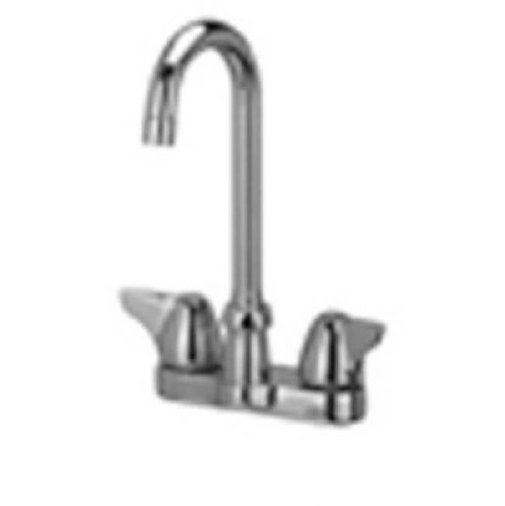 FAUCET 4'' CENTERSET, ''A'' SPOUT, -3 HANDLE (LEAD FREE) 25F AERATOR