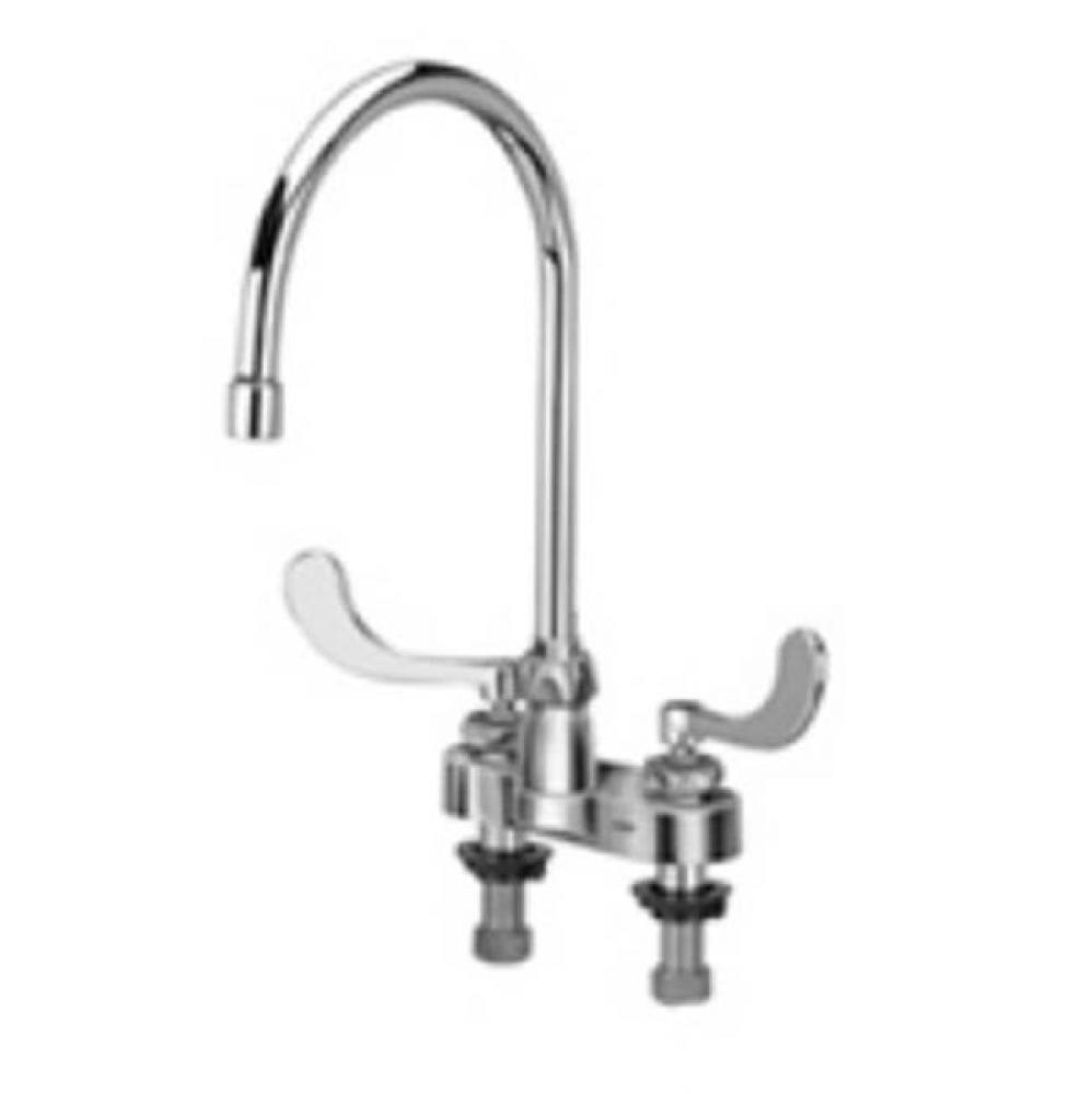 -XL CENTERSET FAUCET W/8''GOOSENECK SPOUT & 4'' WRIST BLADE HD '&apos