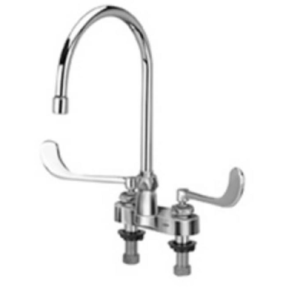 -XLCENTERSET FAUCET W/8'' GOOSENECK SPOUT & 6'' WRIST BLADE HD '&apos