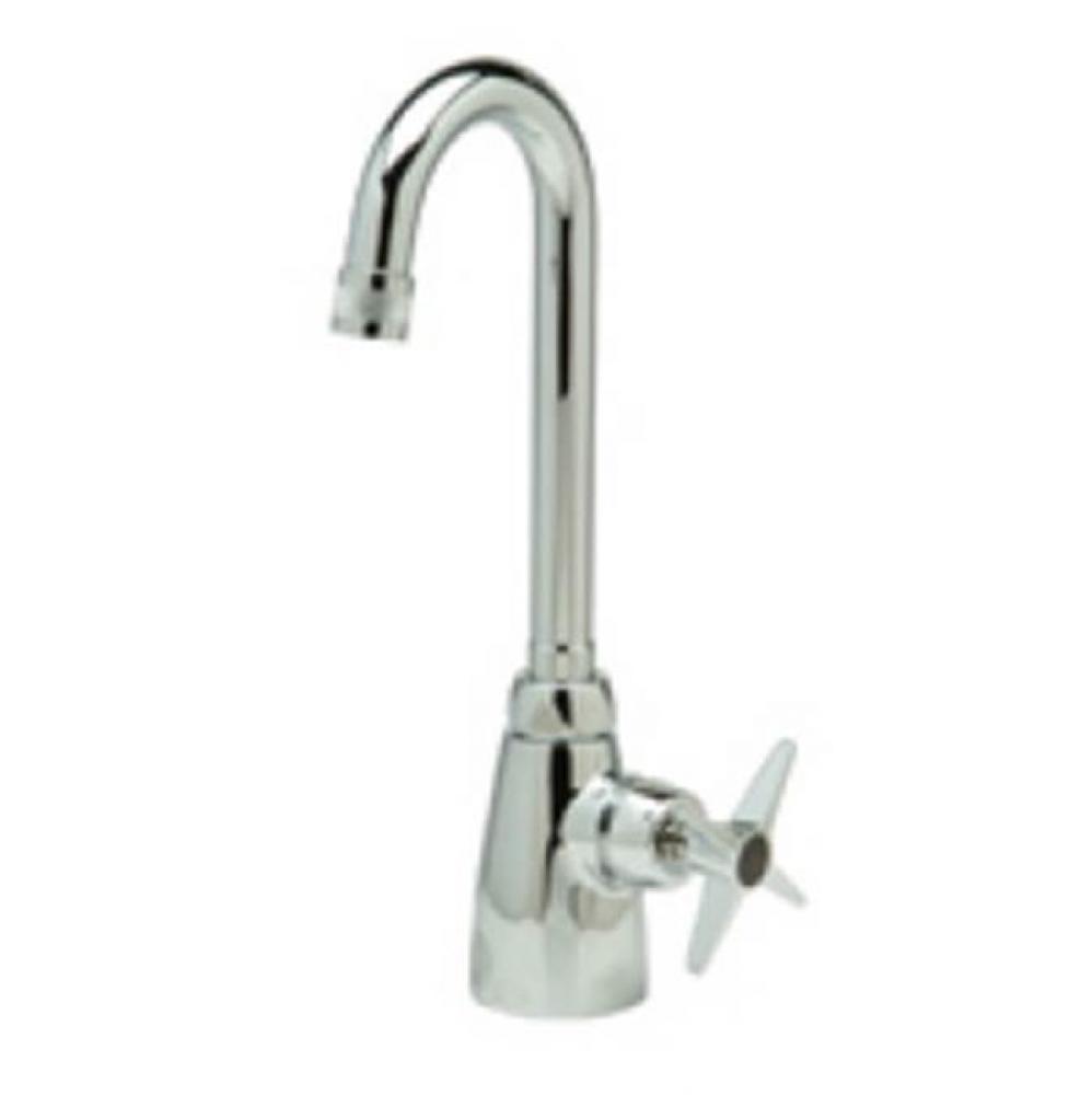 AquaSpec® single-control lab faucet with 3-1/2'' gooseneck and cross handle