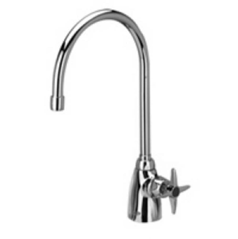 AquaSpec® single-control lab faucet with 8'' gooseneck and cross handle