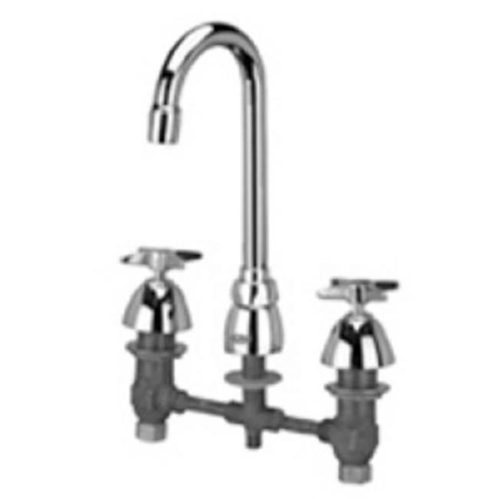 AquaSpec® widespread faucet with 3-1/2'' gooseneck and cross handles