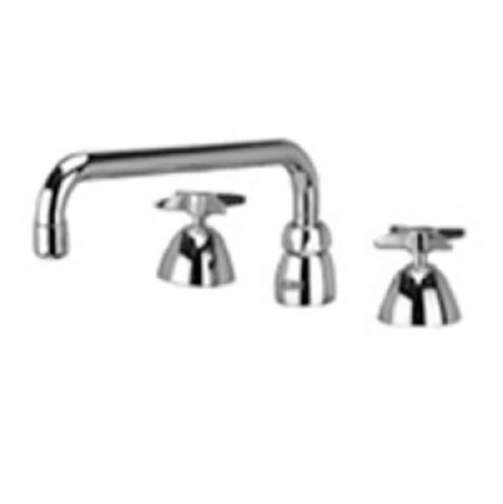 AquaSpec® widespread faucet with 12'' tubular spout and cross handles (lead-free)