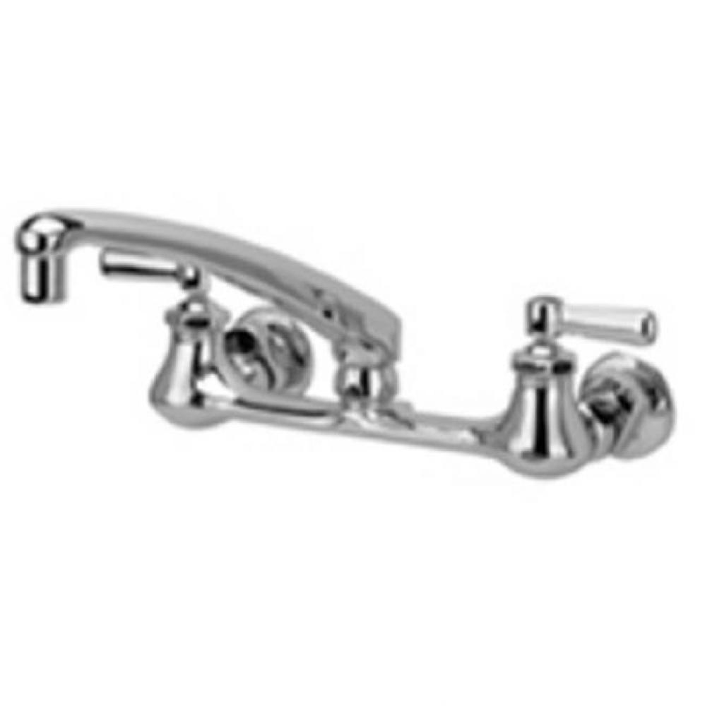 BACK MNT.SINK FAUCET -XL W/ 8'' CAST SPOUT & LEVER HANDLES ''17F'&apo