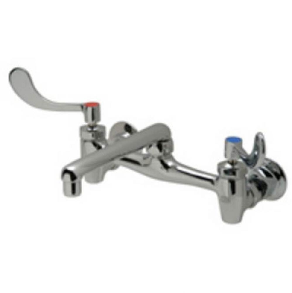 BACK MOUNTED FCT w/6'' CAST 'F'SPOUT & WRIST BLADE HANDLES