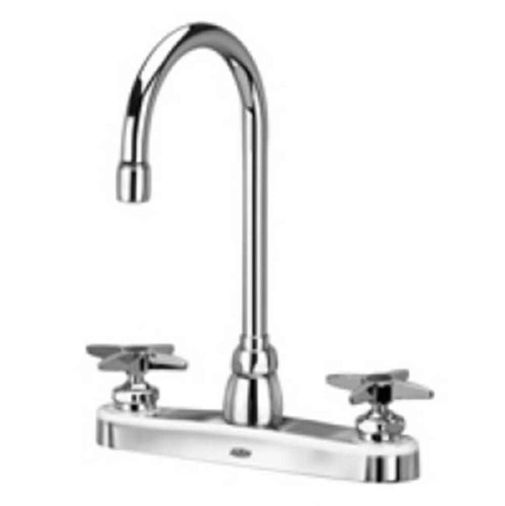 AquaSpec® kitchen sink faucet with 8'' gooseneck and cross handles